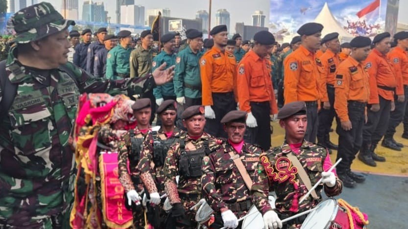 Banser Tampil Membanggakan di Peringatan HUT ke-80 TNI di Monas